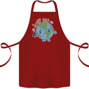 Help Me Climate Change Environment Cotton Apron 100% Organic Maroon