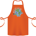 Help Me Climate Change Environment Cotton Apron 100% Organic Orange