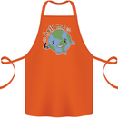 Help Me Climate Change Environment Cotton Apron 100% Organic Orange