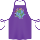 Help Me Climate Change Environment Cotton Apron 100% Organic Purple