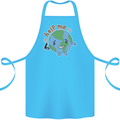 Help Me Climate Change Environment Cotton Apron 100% Organic Turquoise