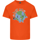 Help Me Climate Change Environment Kids T-Shirt Childrens Orange