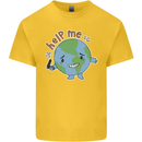 Help Me Climate Change Environment Kids T-Shirt Childrens Yellow