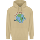 Help Me Climate Change Environment Mens 80% Cotton Hoodie Sand