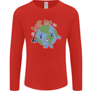 Help Me Climate Change Environment Mens Long Sleeve T-Shirt Red