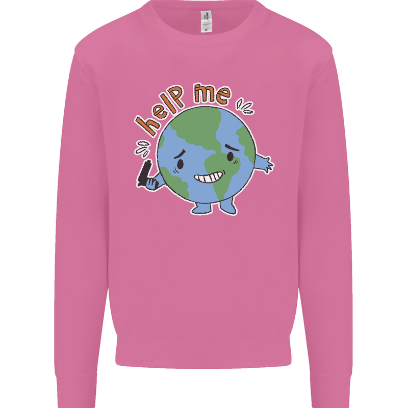 Help Me Climate Change Environment Mens Sweatshirt Jumper Azalea
