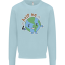 Help Me Climate Change Environment Mens Sweatshirt Jumper Light Blue