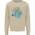 Help Me Climate Change Environment Mens Sweatshirt Jumper Sand