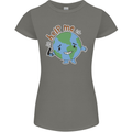 Help Me Climate Change Environment Womens Petite Cut T-Shirt Charcoal