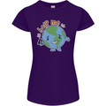 Help Me Climate Change Environment Womens Petite Cut T-Shirt Purple