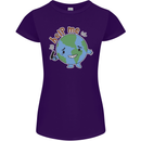 Help Me Climate Change Environment Womens Petite Cut T-Shirt Purple