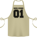 Her King Funny Valentines Day Cotton Apron 100% Organic Khaki