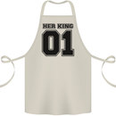 Her King Funny Valentines Day Cotton Apron 100% Organic Natural