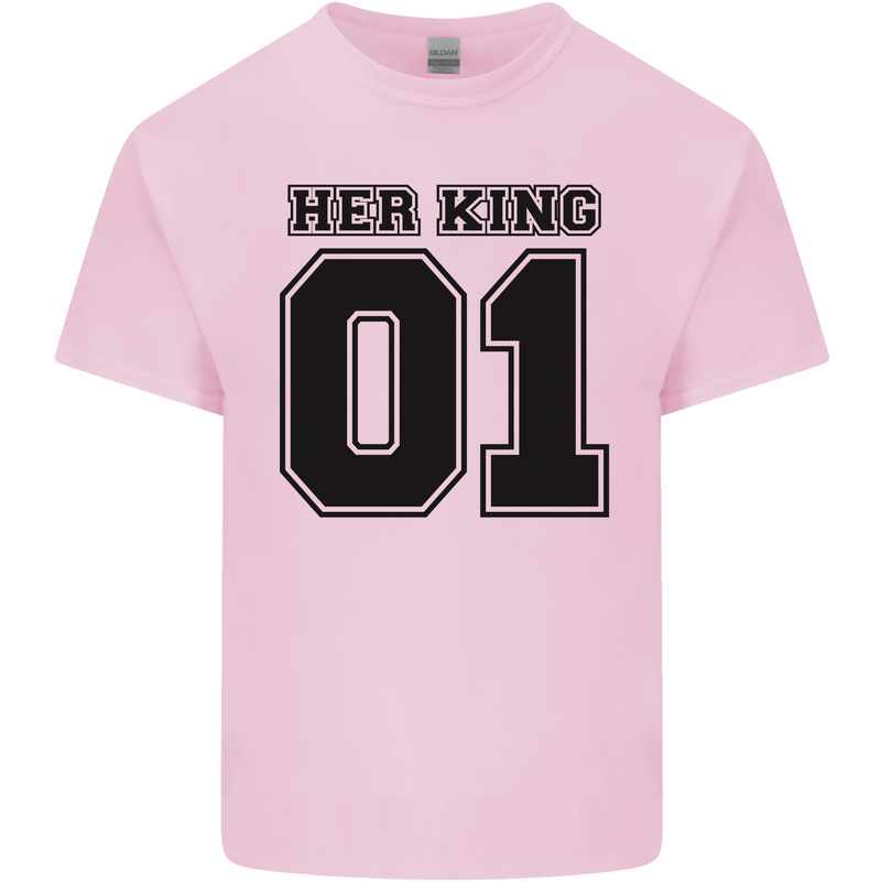 Her King Funny Valentines Day Kids T-Shirt Childrens Light Pink