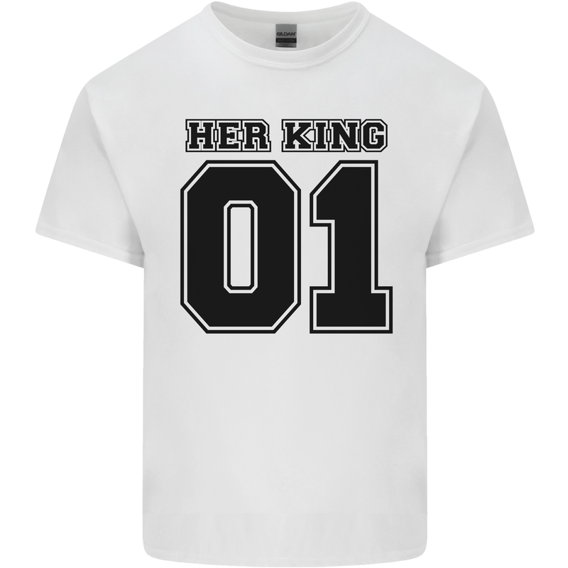 Her King Funny Valentines Day Kids T-Shirt Childrens White