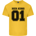 Her King Funny Valentines Day Kids T-Shirt Childrens Yellow