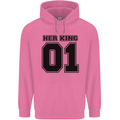 Her King Funny Valentines Day Mens 80% Cotton Hoodie Azelea