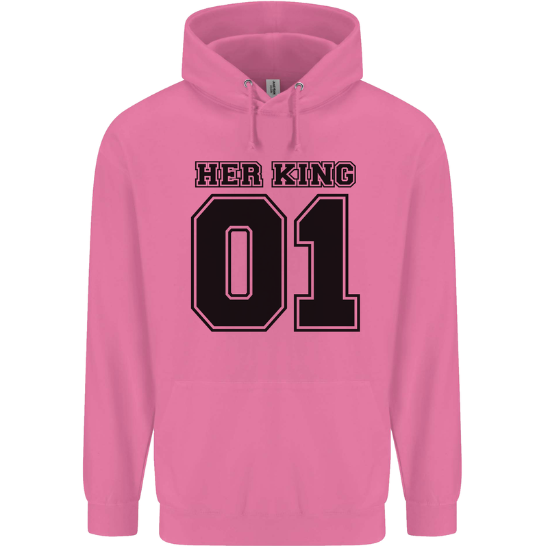 Her King Funny Valentines Day Mens 80% Cotton Hoodie Azelea