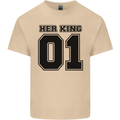 Her King Funny Valentines Day Mens Cotton T-Shirt Tee Top Sand