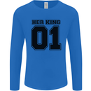 Her King Funny Valentines Day Mens Long Sleeve T-Shirt Royal Blue