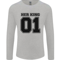 Her King Funny Valentines Day Mens Long Sleeve T-Shirt Sports Grey