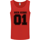 Her King Funny Valentines Day Mens Vest Tank Top Red