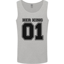 Her King Funny Valentines Day Mens Vest Tank Top Sports Grey