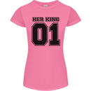 Her King Funny Valentines Day Womens Petite Cut T-Shirt Azalea