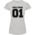 Her King Funny Valentines Day Womens Petite Cut T-Shirt Sports Grey