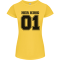 Her King Funny Valentines Day Womens Petite Cut T-Shirt Yellow