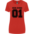 Her King Funny Valentines Day Womens Wider Cut T-Shirt Red