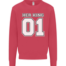 Her King Funny Wedding Anniversary Kids Sweatshirt Jumper Heliconia
