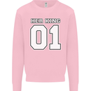 Her King Funny Wedding Anniversary Kids Sweatshirt Jumper Light Pink