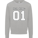 Her King Funny Wedding Anniversary Kids Sweatshirt Jumper Sports Grey