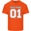 Her King Funny Wedding Anniversary Kids T-Shirt Childrens Orange