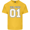 Her King Funny Wedding Anniversary Kids T-Shirt Childrens Yellow