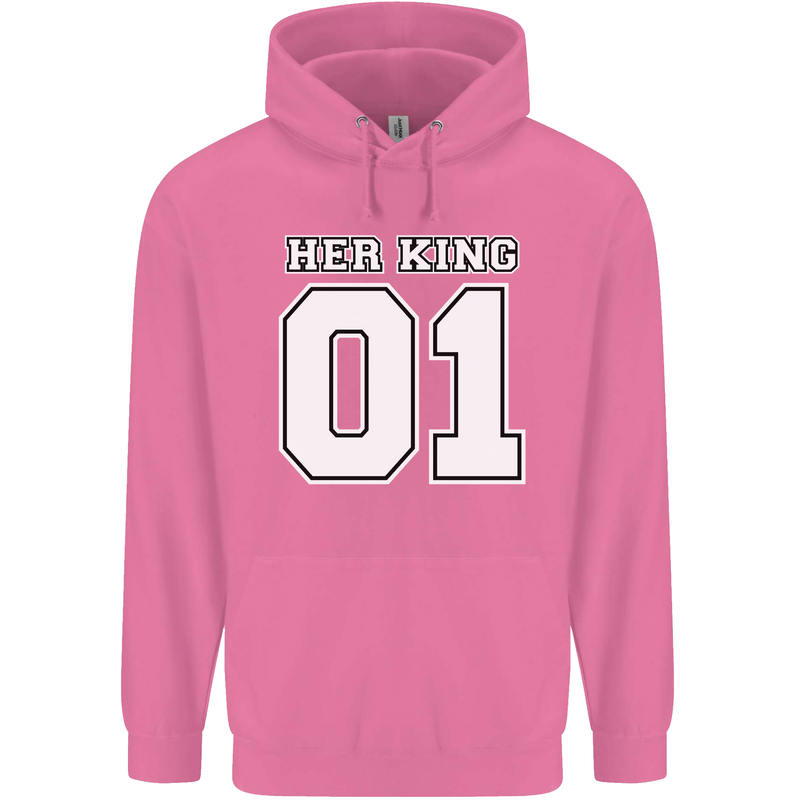 Her King Funny Wedding Anniversary Mens 80% Cotton Hoodie Azelea