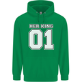 Her King Funny Wedding Anniversary Mens 80% Cotton Hoodie Irish Green