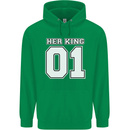 Her King Funny Wedding Anniversary Mens 80% Cotton Hoodie Irish Green
