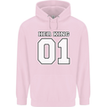 Her King Funny Wedding Anniversary Mens 80% Cotton Hoodie Light Pink