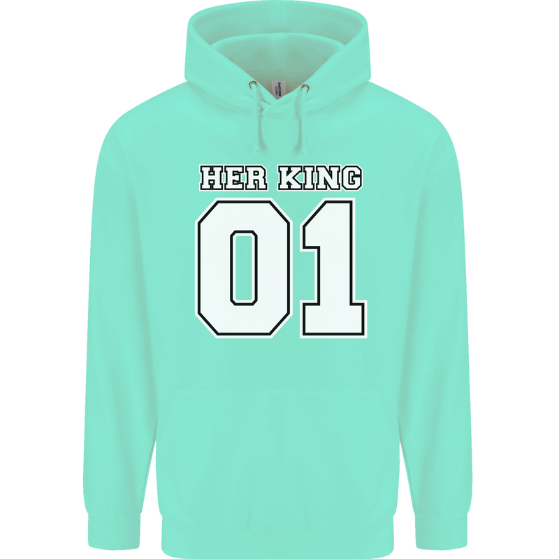 Her King Funny Wedding Anniversary Mens 80% Cotton Hoodie Peppermint