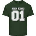 Her King Funny Wedding Anniversary Mens Cotton T-Shirt Tee Top Forest Green