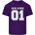 Her King Funny Wedding Anniversary Mens Cotton T-Shirt Tee Top Purple