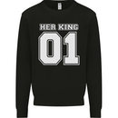 Her King Funny Wedding Anniversary Mens Sweatshirt Jumper Black