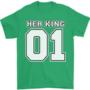 Her King Funny Wedding Anniversary Mens T-Shirt 100% Cotton Irish Green
