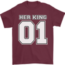 Her King Funny Wedding Anniversary Mens T-Shirt 100% Cotton Maroon