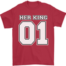 Her King Funny Wedding Anniversary Mens T-Shirt 100% Cotton Red
