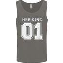 Her King Funny Wedding Anniversary Mens Vest Tank Top Charcoal