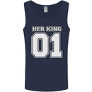 Her King Funny Wedding Anniversary Mens Vest Tank Top Navy Blue