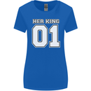 Her King Funny Wedding Anniversary Womens Wider Cut T-Shirt Royal Blue